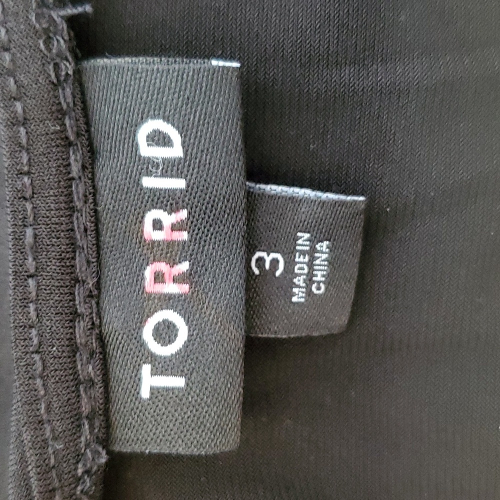 Torrid Solid Black Surplice Studio Knit Baby Doll… - image 4